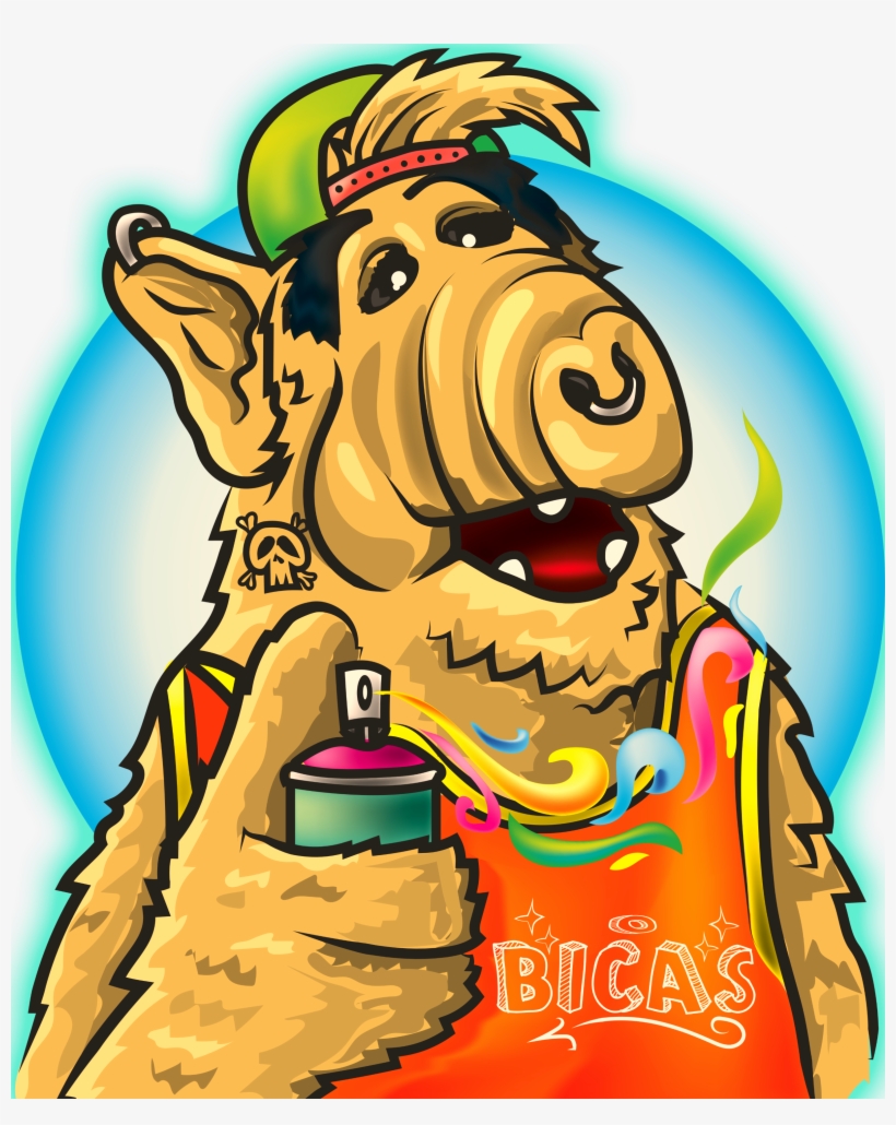 Alf Ilustracion Ilustration Alf Alv Graffiti Hip Hop - Alf Rap, transparent png