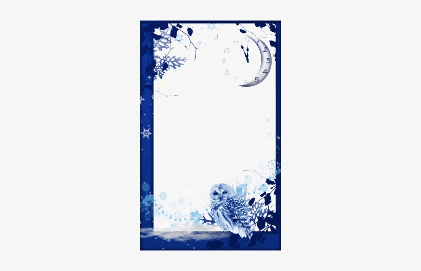 Photo Frame - Winter Midnight - Illustration, transparent png