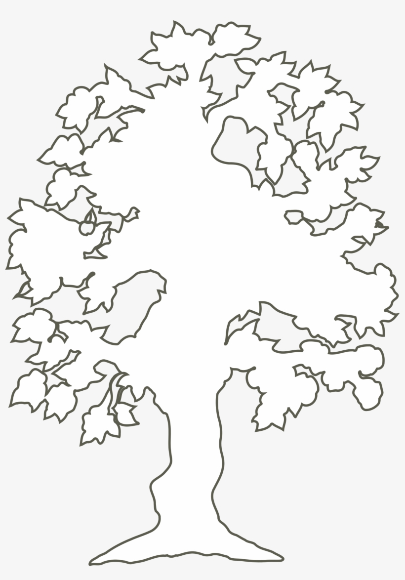 Clipart - White Tree Silhouette Png, transparent png