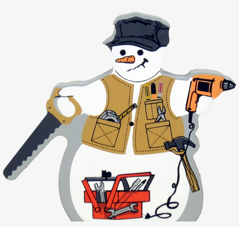 Snowman With Tools, transparent png