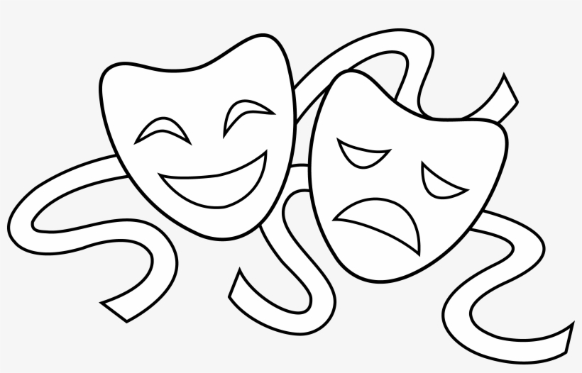 Free Clip Art - Drama Masks White, transparent png