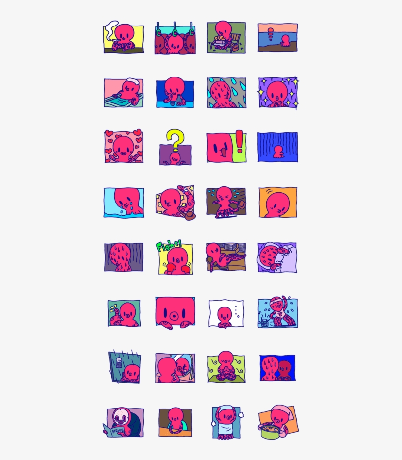 Sell Line Stickers Working Octopus - Creative Arts, transparent png