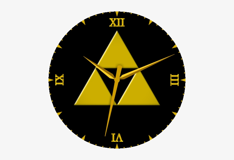 Triforce Face - Clock, transparent png