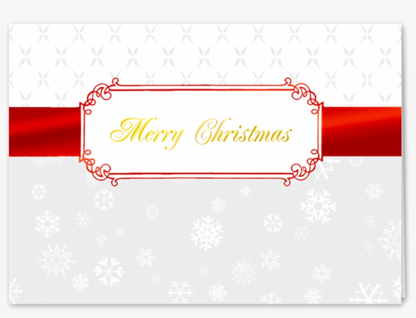 Picture Of Red Christmas Ribbon Greeting Card - Greeting Card, transparent png