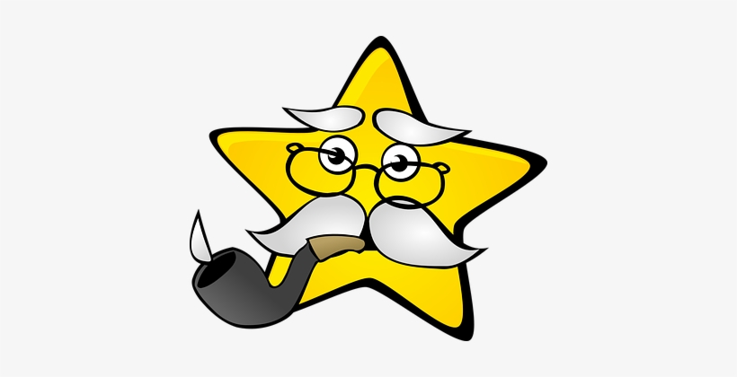 Star, Man, Old, Glasses, Bear, Gray - Old Star Clipart, transparent png