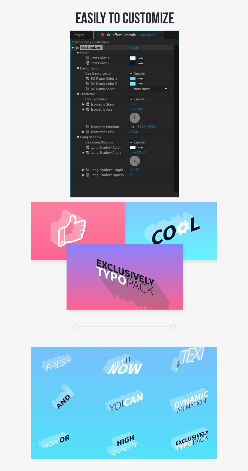 Isometric Typography & Titles - Kinetic Typography, transparent png