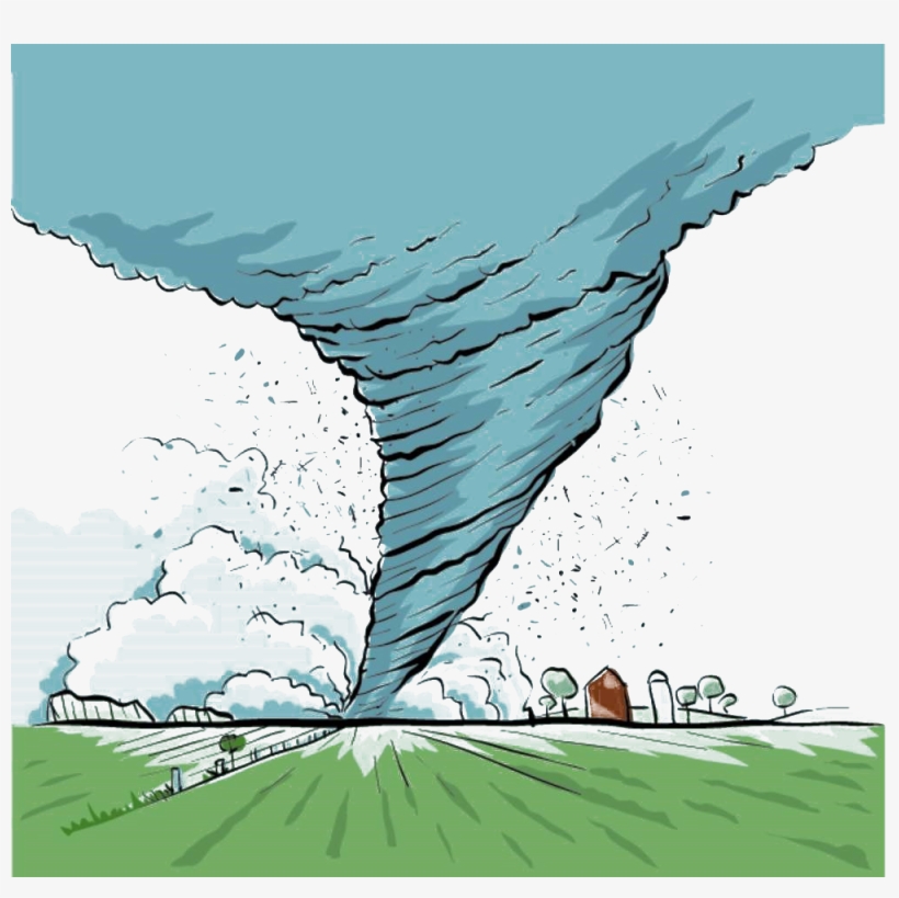 Storm Tropical Hand Painted Tornadoes Handpainted Transprent - Tornado Sky Cartoon, transparent png