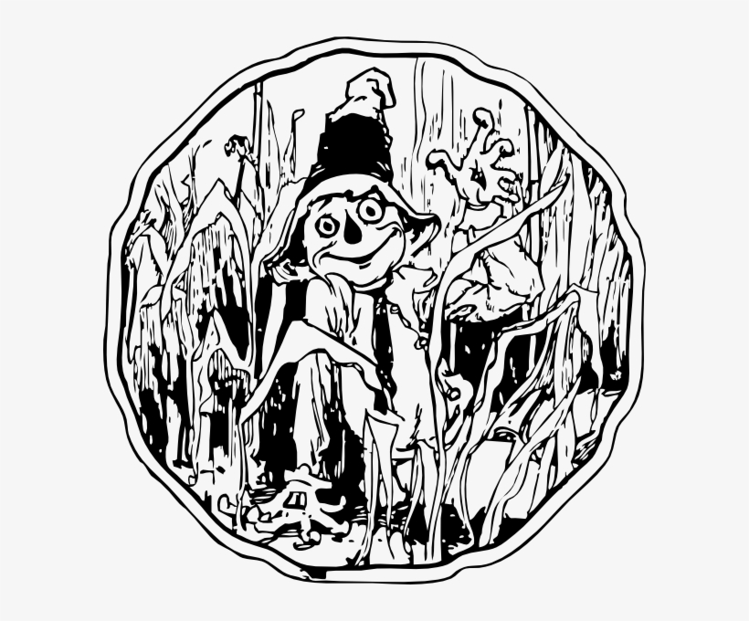 Scarecrow In The Corn Svg Clip Arts 594 X 600 Px, transparent png