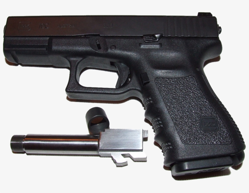 Glock 19 C Glock 26 Threaded Barrel - Glock 19 Silencieux, transparent png
