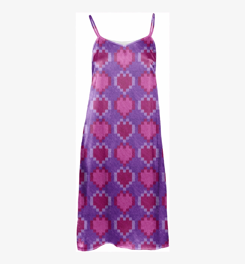 Pink Purple Pixel Heart Dress $114 - Fashion, transparent png