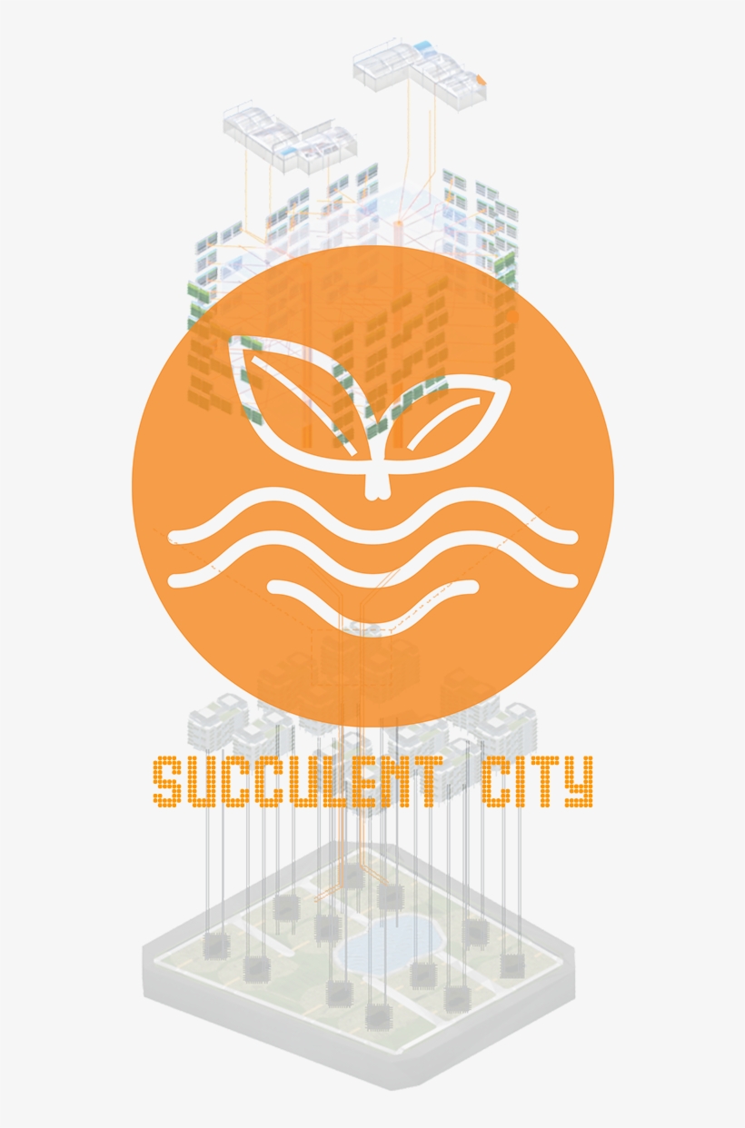 Succulent City, transparent png