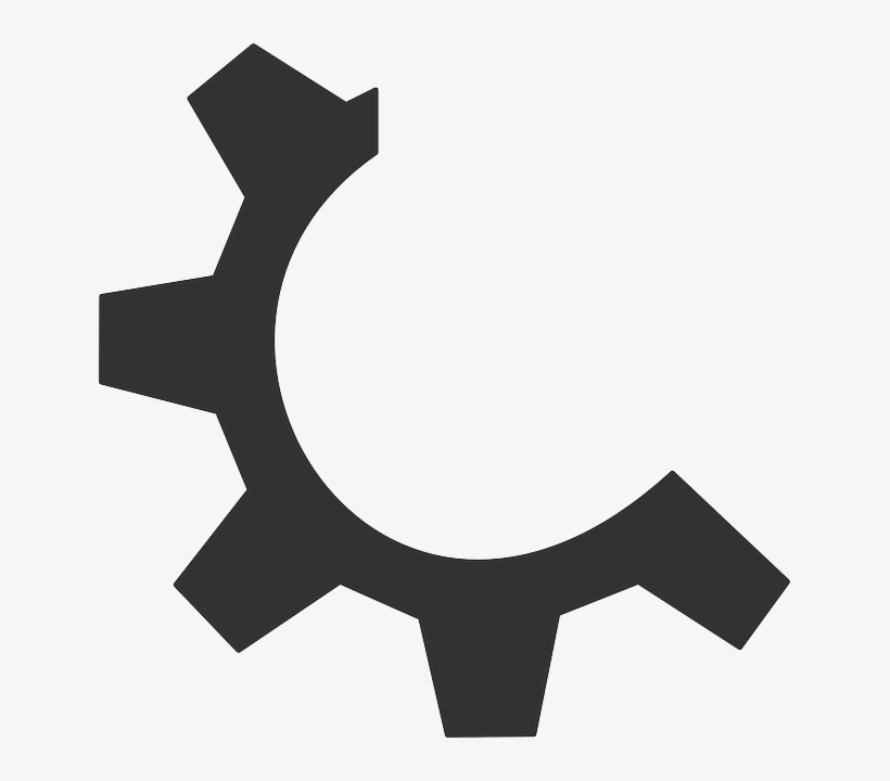 Executable File Icon Clip Art At Clker - Half Gear Png, transparent png
