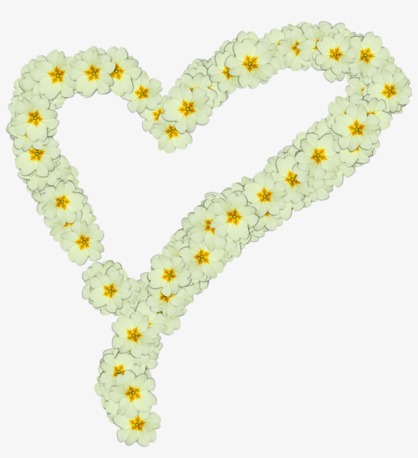 Download - Corazones Con Flores Blancas Y Negras, transparent png