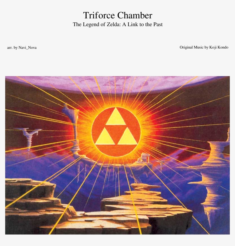 Triforce Chamber Sheet Music Composed By Original Music - Link To The Past Triforce, transparent png