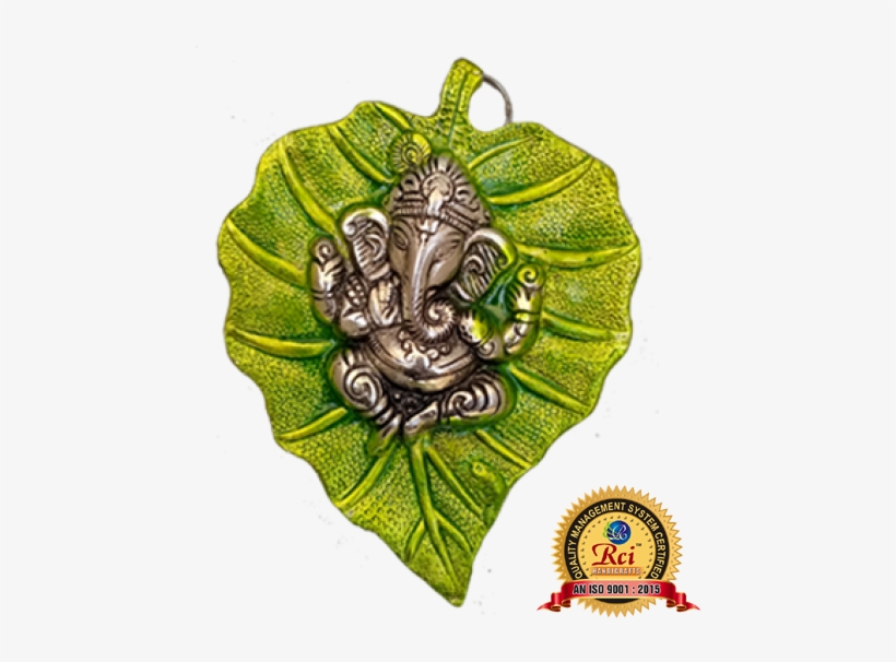 Leaf Ganesh Green Meena - Ganesh Ji Png Hd, transparent png