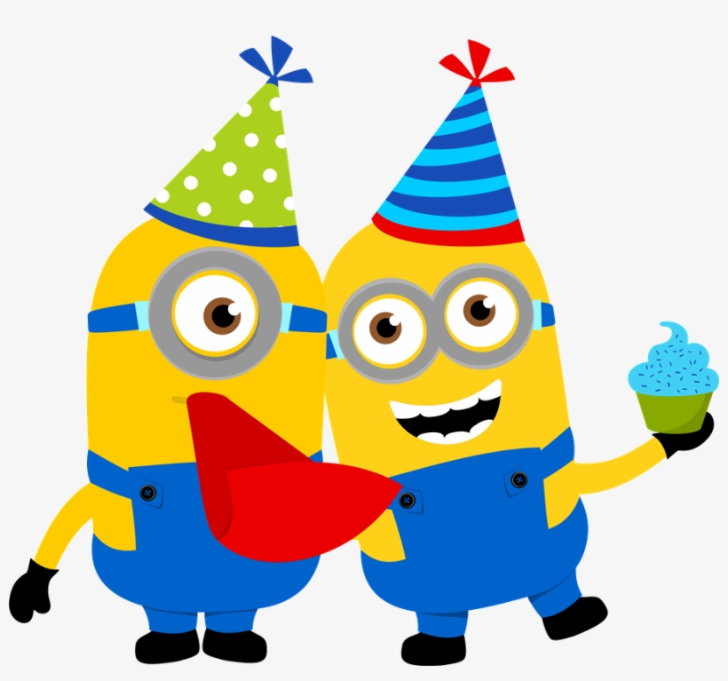 Transparent Minion Png Image - Minion With Birthday Hat, transparent png