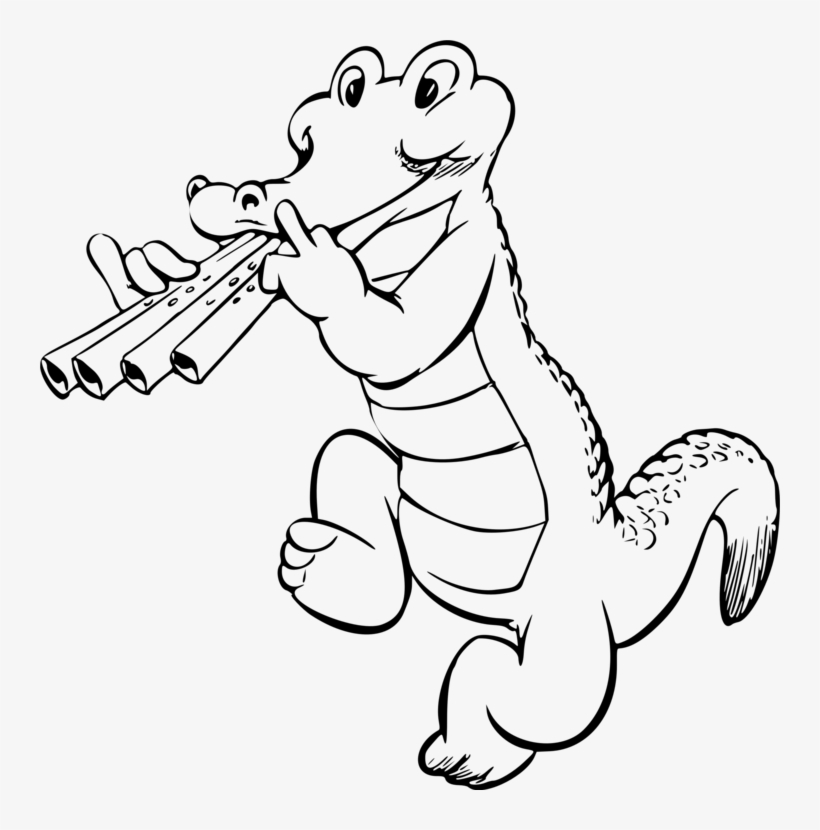 Crocodile Coloring Book Drawing Line Art Alligators - Drawing Crocodile, transparent png