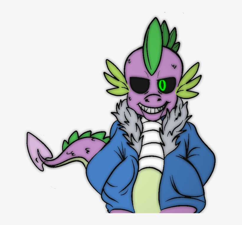 Mr Square, Artist Needed, Clothes, Crossover, Dragon, - My Little Pony Undertale Splike, transparent png