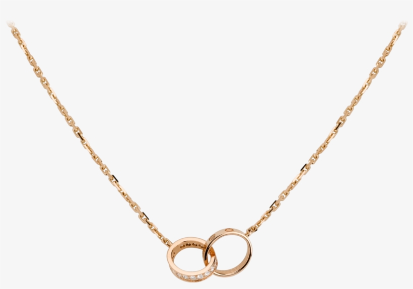 Love Necklace, Diamondspink Gold, Diamonds - Cartier Gold Set, transparent png