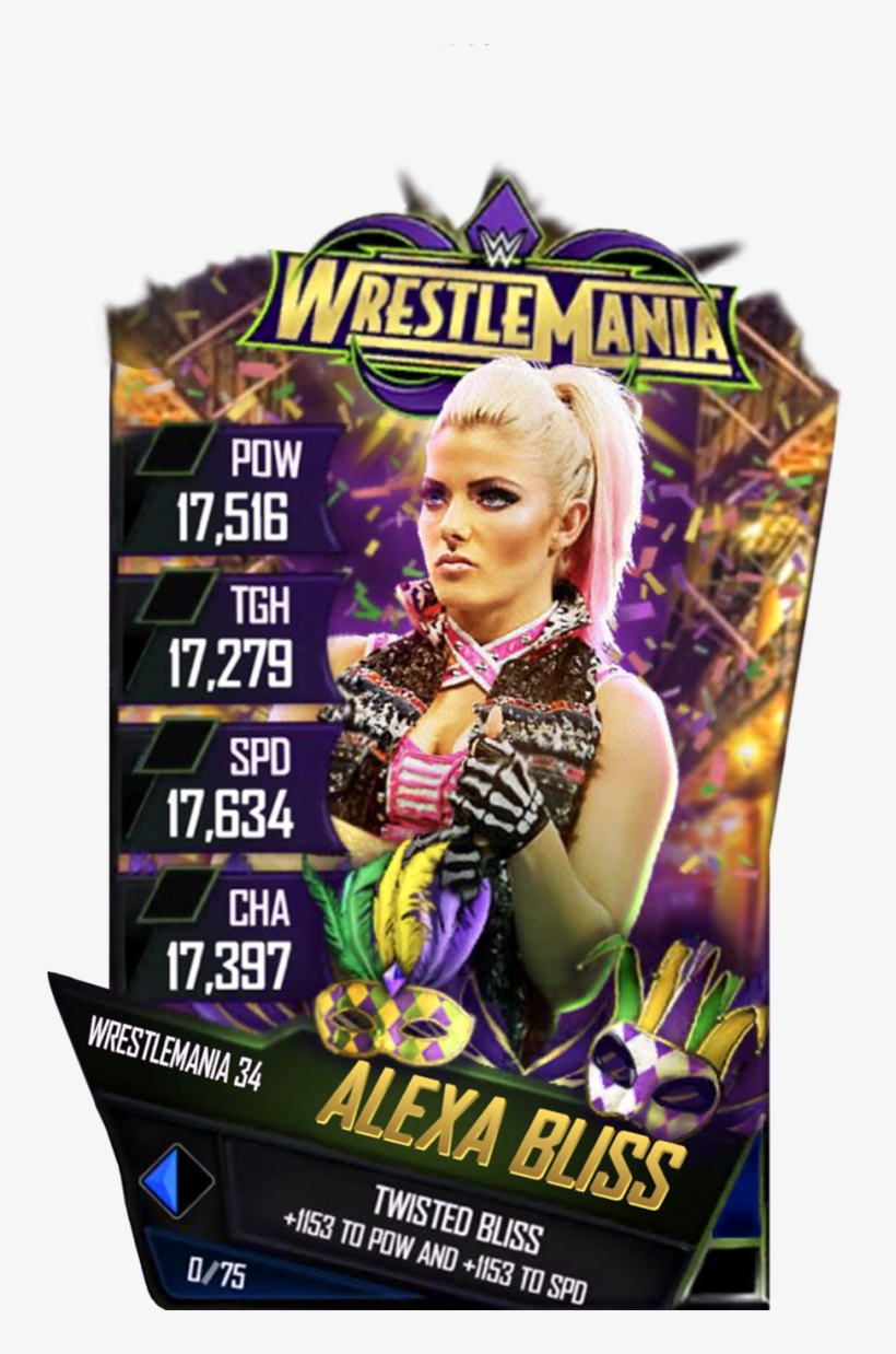 Alexabliss S4 19 Wrestlemania34 - Wwe Supercard Wm 34, transparent png