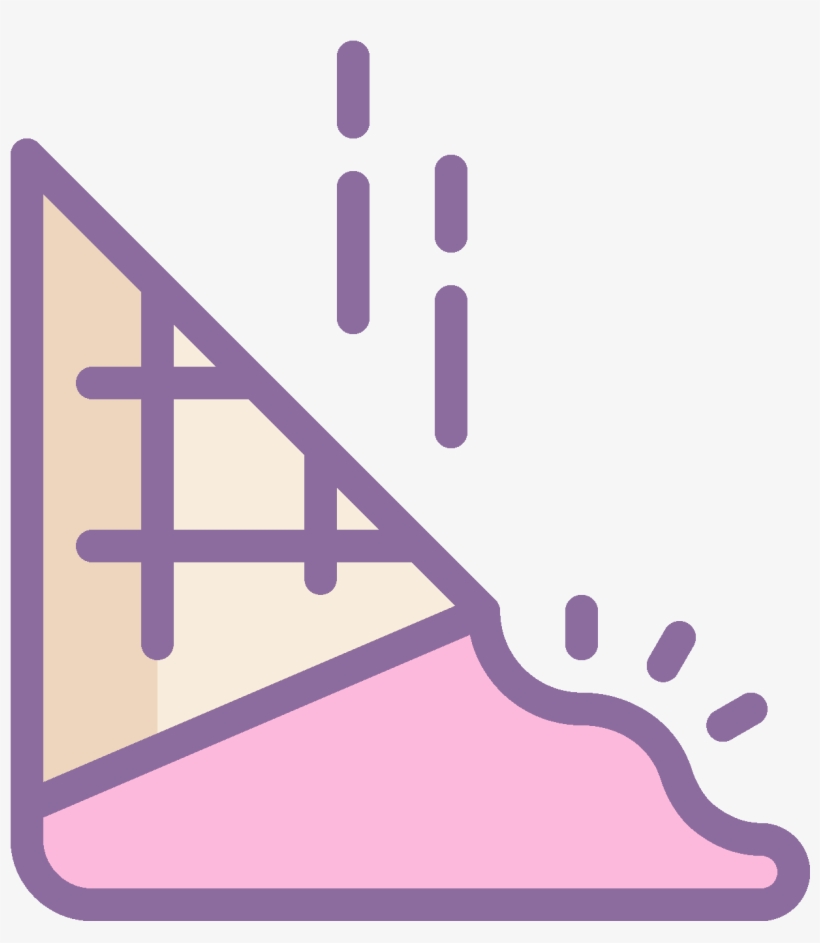 Fallen Ice Cream Cone Icon - Ice Cream, transparent png