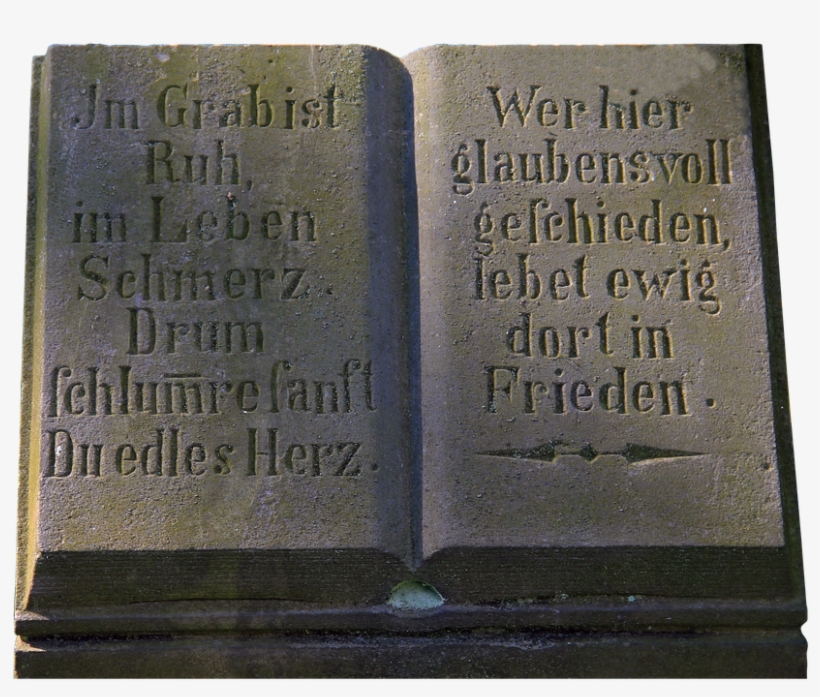 Tombstone, Book, Inscription, Cemetery, Font, Read, - Cemetery, transparent png