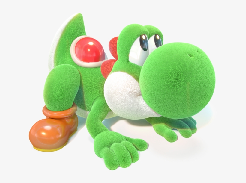 File - Yoshicraftedworld - Yoshi2 - Yoshi's Crafted World, transparent png