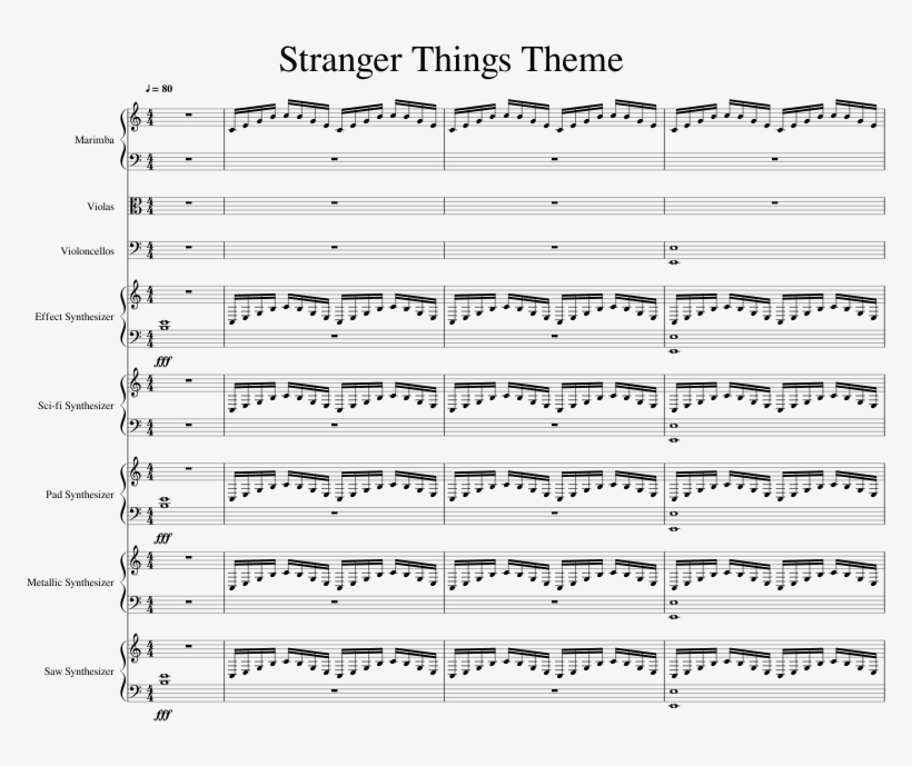 Stranger Things Theme Sheet Music 1 Of 6 Pages Stranger Things Theme