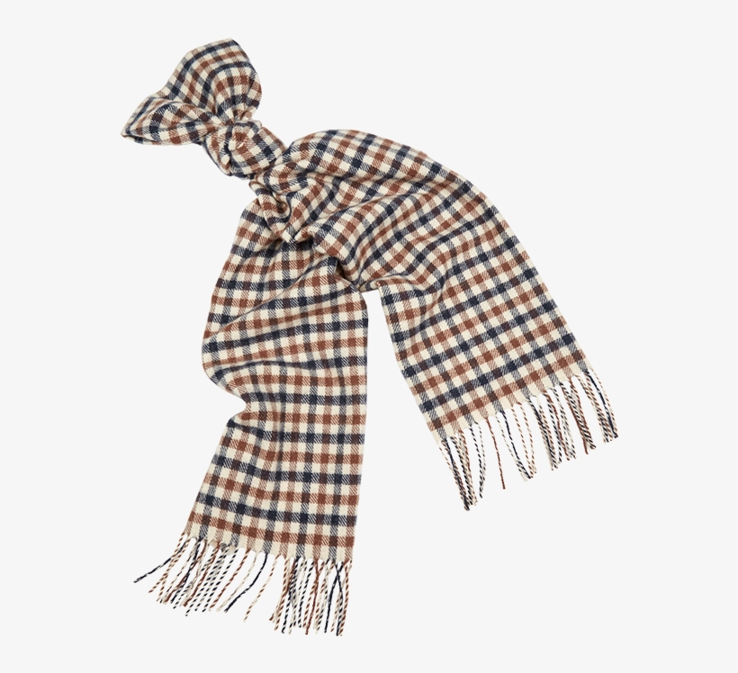Classic Lambswool Club Check Scarf - Aquascutum Club Check Scarf Brown, transparent png