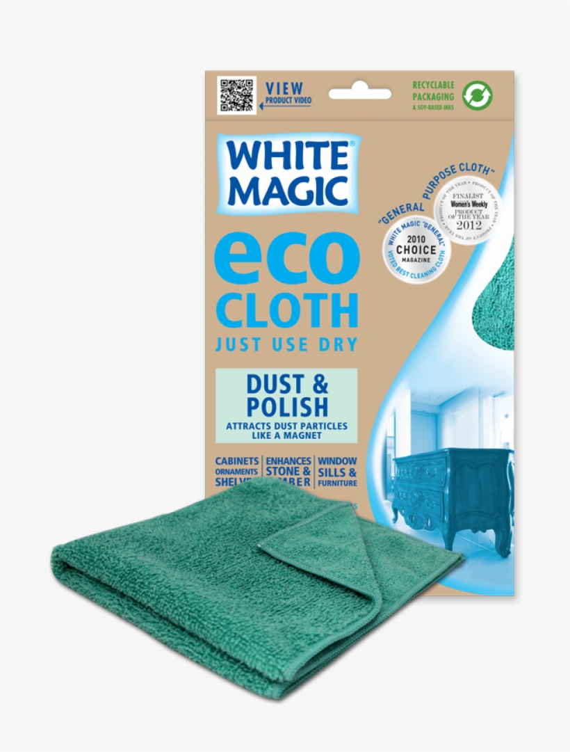 White Magic Microfibre Dust & Polish Eco-cloth - White Magic Eco Cloth, transparent png