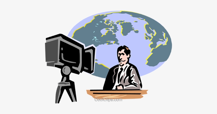 News Anchor Royalty Free Vector Clip Art Illustration - Ведущий Новостей Пнг, transparent png