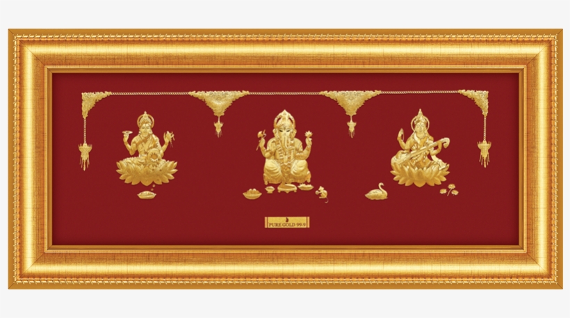 Trimurti Gold Frame - Saraswati, transparent png