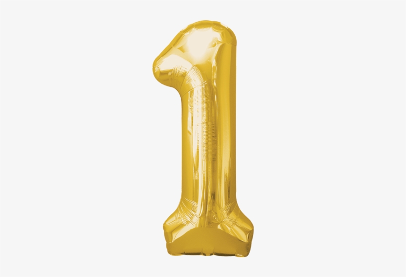 Numero 1 Dorado 28 Pulgadas Globo Metálico - Number 18 Gold Balloons, transparent png