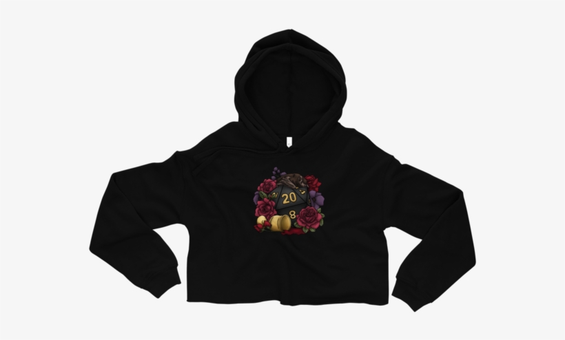 Vampire D20 Fleece Crop Hoodie - Hoodie, transparent png