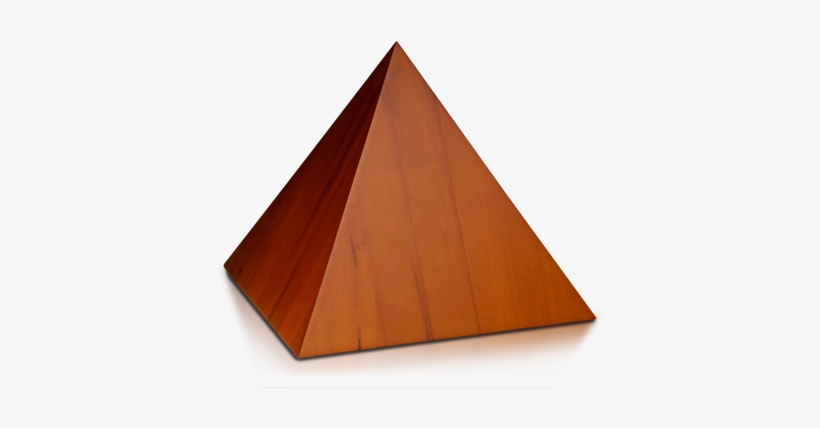 Pyramid Wooden Cremation Urn With Honey Finish - Triangle, transparent png