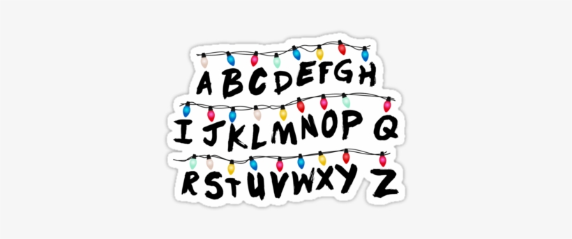 Also Buy This Artwork On Stickers, Apparel, Phone Cases, - Stranger Things Alphabet Tank Top Vest Lights Ghost, transparent png