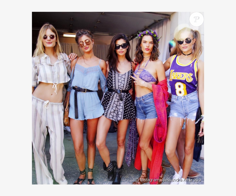 Constance Jablonski, Taylor Hill, Sara Sampaio, Alessandra - Victoria Secret Models At Coachella, transparent png
