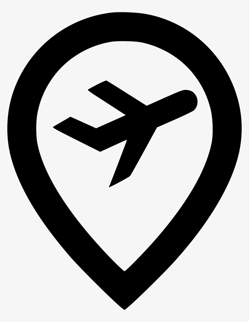 Pin Airport Comments - Outline Pin Icon Png, transparent png
