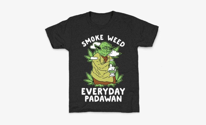 Smoke Weed Everyday Padawan Kids T-shirt - T-shirt, transparent png