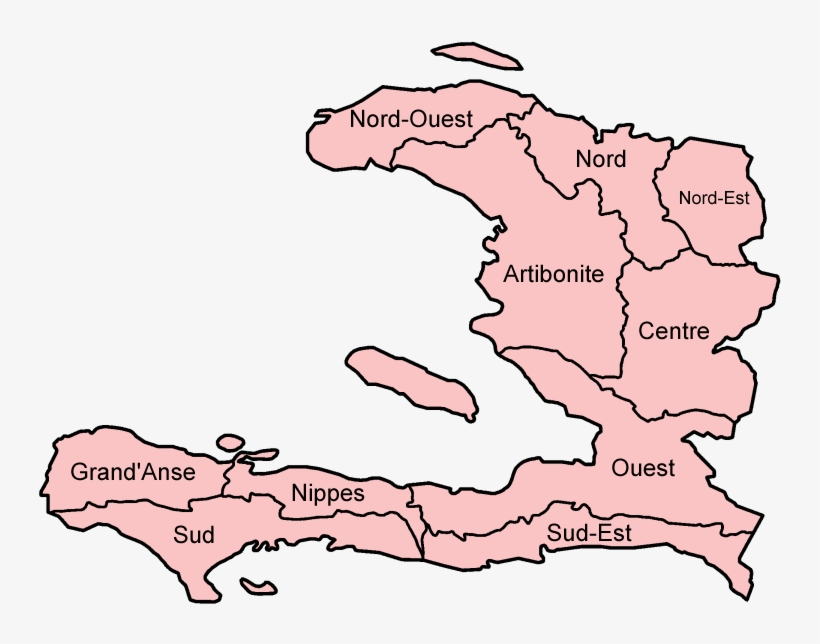 Haiti Departments Named - Blank Map Of Haiti, transparent png