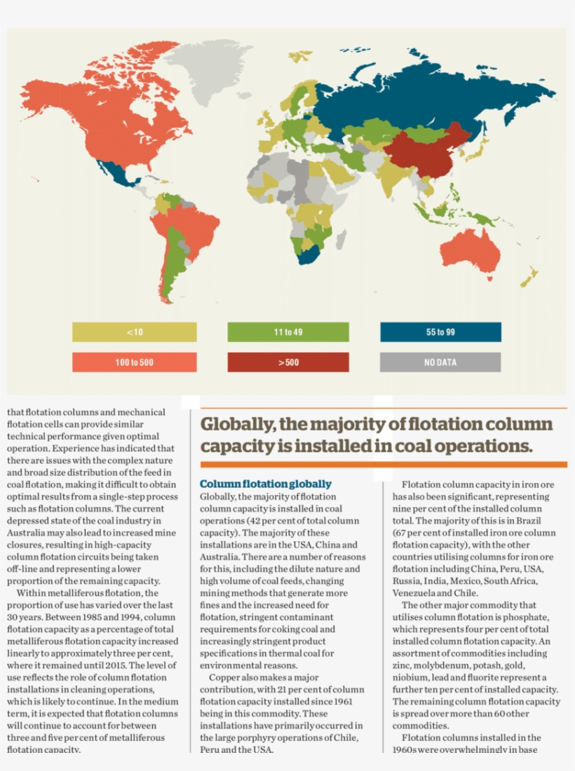 Flotation Columns Installed Around The World - World Map Continents Free, transparent png