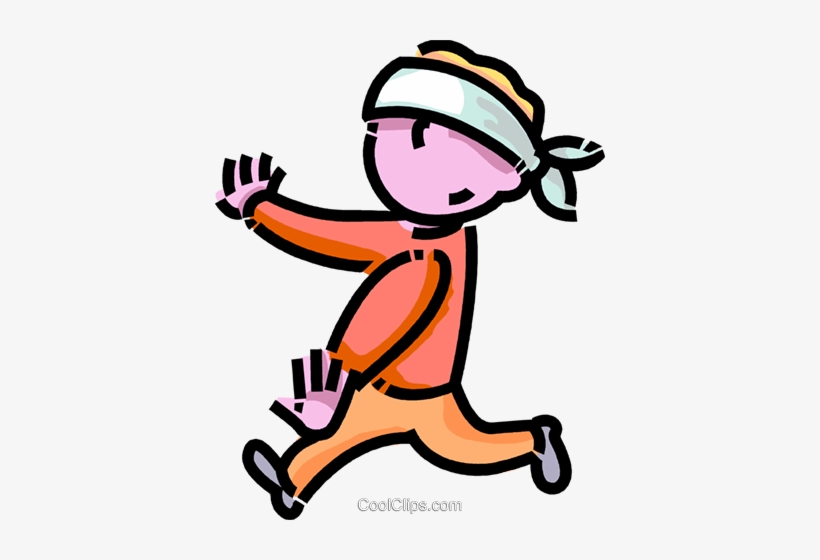 Playing A Blind Fold Game Royalty Free Vector Clip - Blinde Kuh Spielen Clipart, transparent png