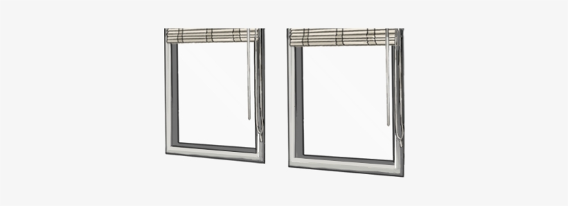 Window With Simple Bamboo Blind - Window, transparent png