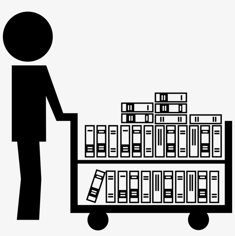 Librarian With Books On A Cart Comments - Librarian Icon, transparent png