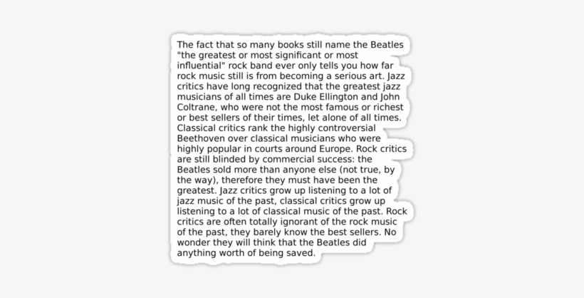 The Fact That So Many Books Still Name The Beatles - Piero Scaruffi Beatles Meme, transparent png