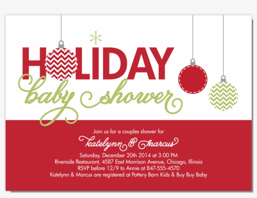 Holiday Baby Shower Invitation, transparent png