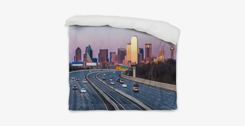 Dallas Downtown Skyline In The Evening Duvet Cover - Dallas Texas, transparent png