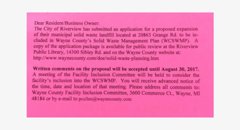 Downriver Residents Furious Over Proposed Expansion - Landfill, transparent png