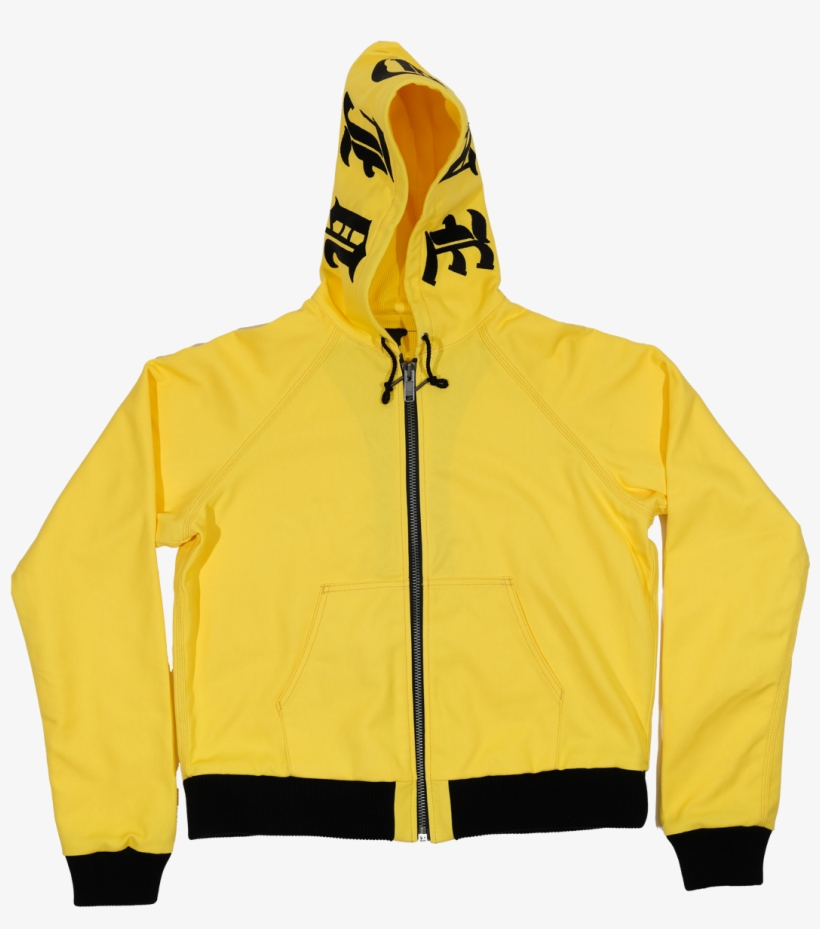 Vlone Embroidered Hoodie - Yellow, transparent png