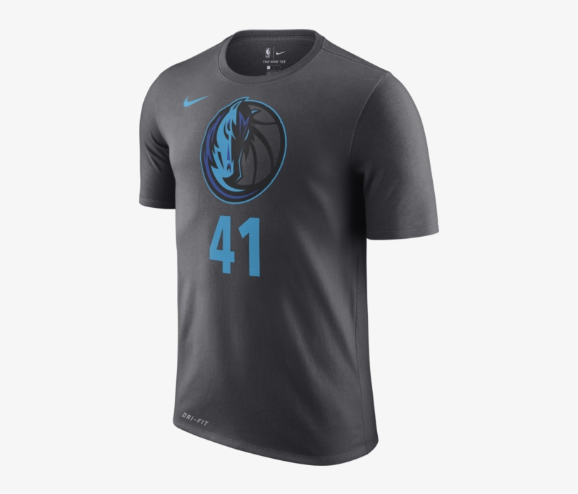 Dallas Mavericks City Edition 2018-2019 Dirk Player - Golden State Warriors The Town T Shirt, transparent png